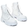 Ботинки белые кожаные на кожаной подкладке 4162-8, Белый, 41, 26 см