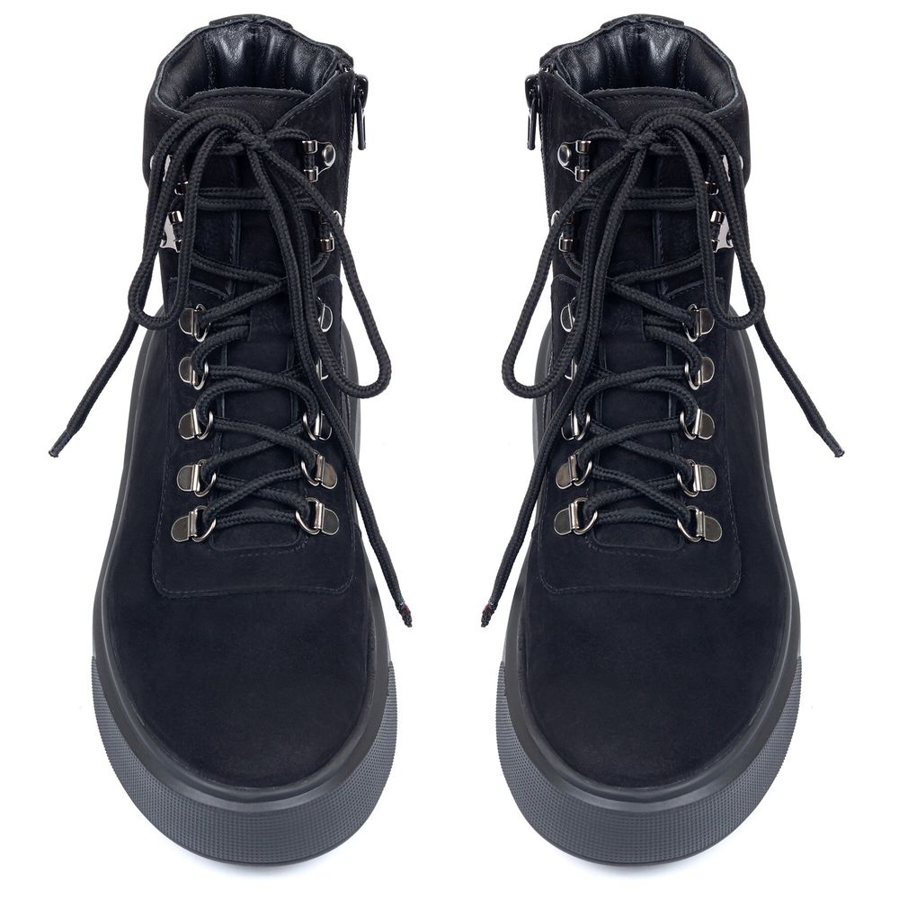Ботинки черные из натурального нубука на байке 5220-1-N, 40, 26 см