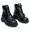Ботинки черные кожаные на меху 6434-1, 37, 23.5 см