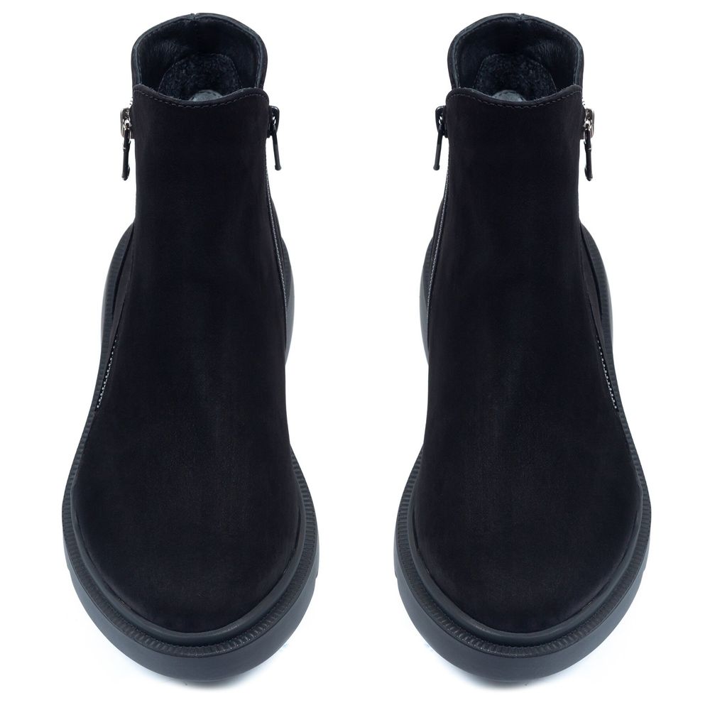 Ботинки черные из натурального нубука на байке 5211-1-N, 36, 23.5 см