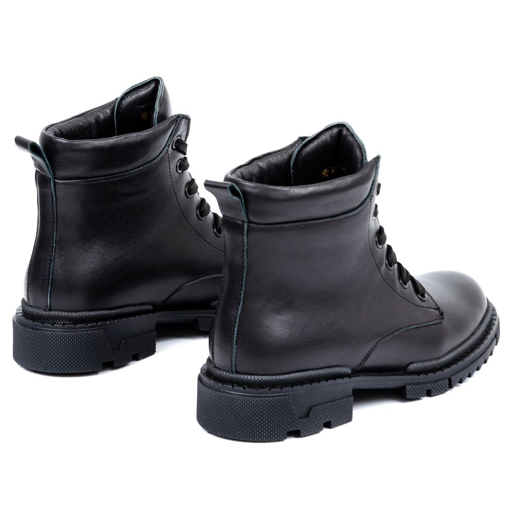 Ботинки черные кожаные на меху 6444-1, 37, 23.5 см