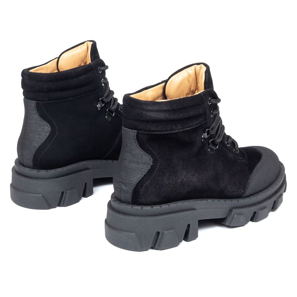 Ботинки черные замшевые на кожаной подкладке 4164-1-Z, 41, 26.5 см