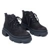 Ботинки черные из натурального нубука на байке 5201-1-N, 36, 23 см