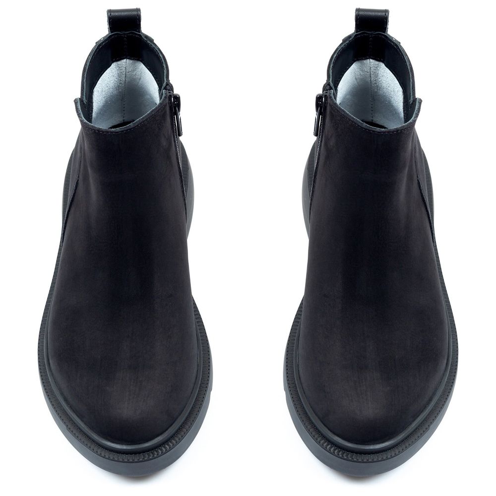 Ботинки черные из натурального нубука на байке 5190-1-N, 37, 24 см