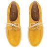 Туфлі жовті низький хід на шнурках з натуральної замші з м'якою устілкою на грубій підошві​​​​​​​