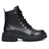 Ботинки черные кожаные на байке 5254-1, 36, 23.5 см
