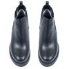Черевики чорні з натуральної шкіри на каблуку 6 см на вовні 6386-1, Чорний, 40, 26 см