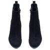 Ботинки черные из натуральной замши на каблуке 6 см на байке 5215-1-Z, 40, 26 см
