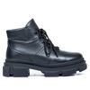 Ботинки черные кожаные на меху 6380-1, 36, 23 см