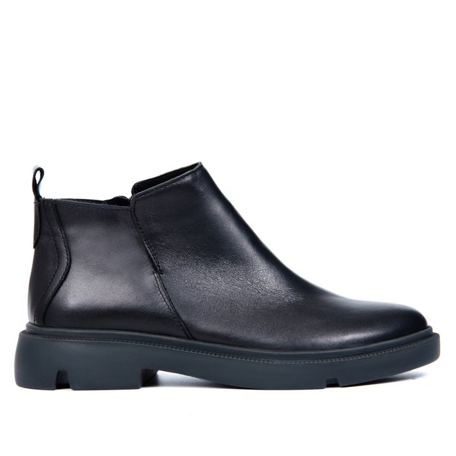 Ботинки черные кожаные на байке 5190-1, 38, 24.5 см