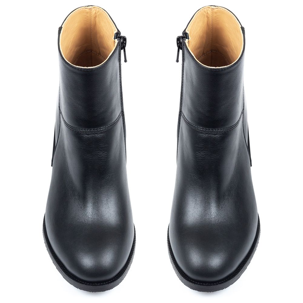 Ботильоны черные кожаные на каблуке 6 см на кожаной подкладке 4170-1, Черный, 40, 26.5 см