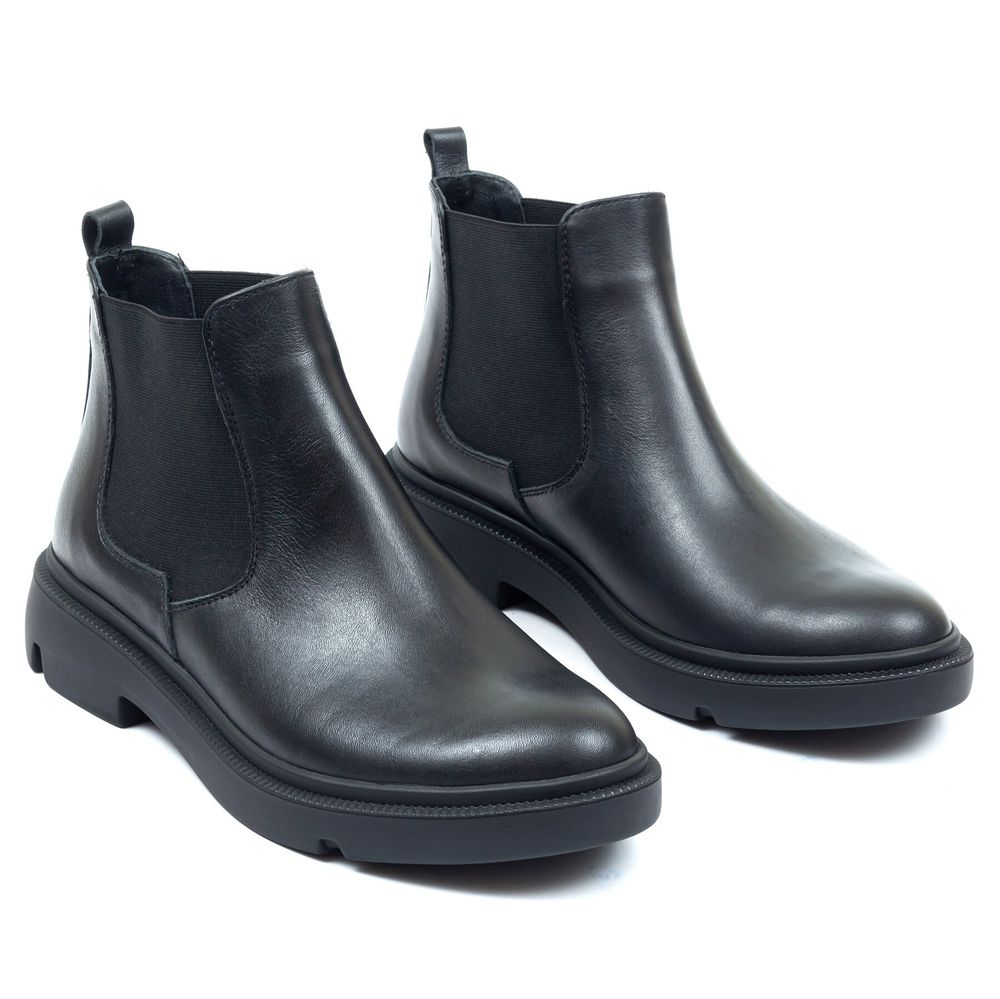 Ботинки черные с натуральной кожи на байке Chelsea 5181-1, 36, 23.5 см