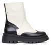 Ботинки черные и светло-бежевые кожаные на байке 5239-1-9, 37, 23.5 см