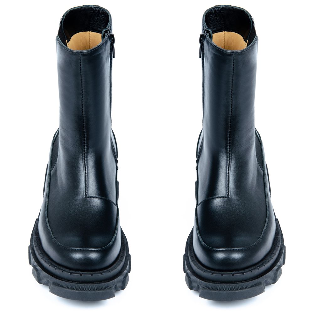 Ботинки черные кожаные на кожаной подкладке 4183-1, 39, 25 см