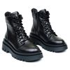 Ботинки черные кожаные на меху 6427-1, 37, 23.5 см